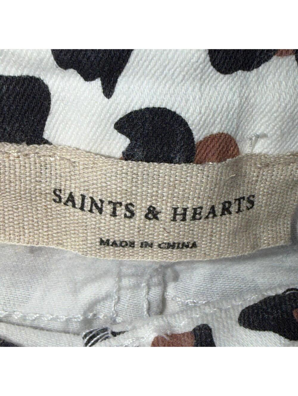 Saints & Hearts Leopard Print Flare Jeans Women’s Size Medium - Picture 5 of 9